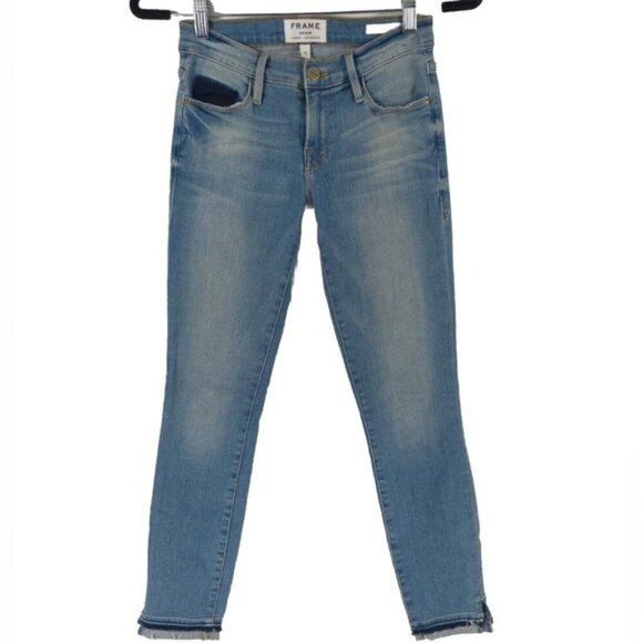 FRAME BRENTON RIDGE USA 🇺🇸‎ Made Le Skinny de Jeanne Crop Jeans Size 24